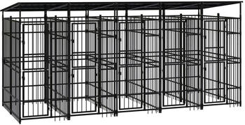 vidaXL Outdoor-Hundezwinger mit Dach Stahl 9,22 m² (3097950)