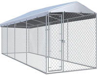 vidaXL Outdoor-Hundezwinger mit &Uuml;berdachung 760x190x225 cm