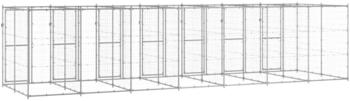 vidaXL Outdoor-Hundezwinger Verzinkter Stahl 16,94 m² (3082287)