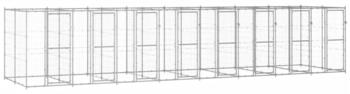 vidaXL Outdoor-Hundezwinger Verzinkter Stahl 19,36 m² (3082288)