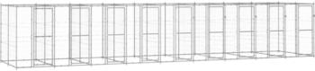 vidaXL Outdoor-Hundezwinger Verzinkter Stahl 21,78 m² (3082289)