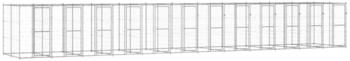 vidaXL Outdoor-Hundezwinger Verzinkter Stahl 29,04 m² (3082292)