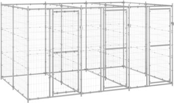 vidaXL Outdoor-Hundezwinger Verzinkter Stahl 7,26 m² (3082283)