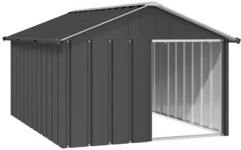vidaXL Hundeh&uuml;tte 116,5x153x81,5cm Verzinkter Stahl Anthrazit (171541)