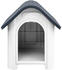 grau (152226): vidaXL Hundehütte 59x75x66cm Polypropylen