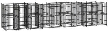vidaXL Outdoor-Hundezwinger Stahl 16,59 m² (3097944)