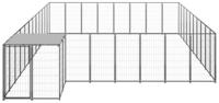 vidaXL Hundezwinger Schwarz 25,41 m&sup2; Stahl