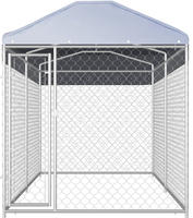 vidaXL Outdoor-Hundezwinger mit &Uuml;berdachung 382x192x225 cm