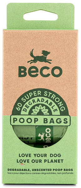 Beco Pets Large Poop Bags Unscented 60 (BBG-60)