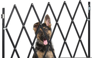 Relaxdays Hundeabsperrgitter ausziehbar schwarz (10045278 )
