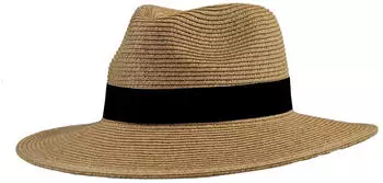 P.A.C. Ecuador Panama Straw Hat dark beige/total black