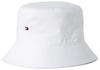 Tommy Hilfiger Organic Cotton Flag Embroidery Bucket Hat (AM0AM08273) white