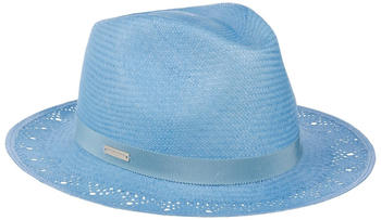 Seeberger Hats Velvoa Fedora Panamastrohhut blau