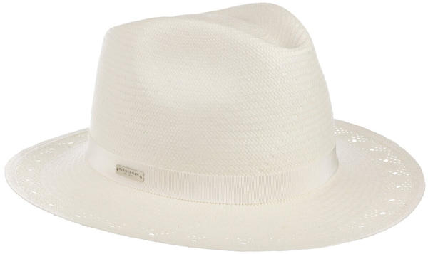 Seeberger Hats Velvoa Fedora Panamastrohhut weiß