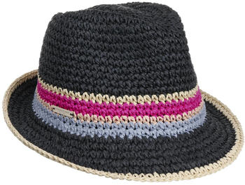 Seeberger Hats Colour Edge Crochet Strohtrilby dunkelblau