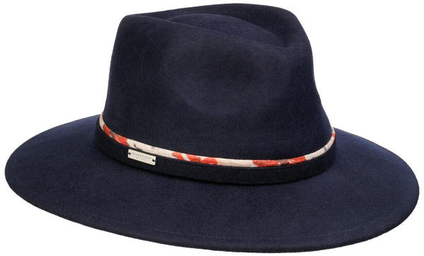 Seeberger Hats Jonia Floral Underbrim Damenhut dunkelblau