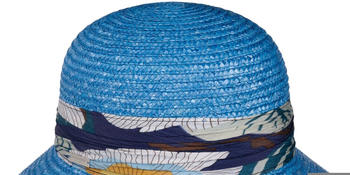 Seeberger Hats Saleva Flower Strohglocke blau
