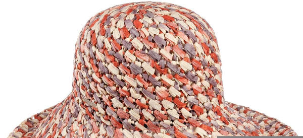 Seeberger Hats Multicolour Crochet Damen Schlapphut natur-rot