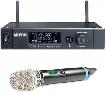 MIPRO ACT-616 1-Kanal-Empfänger 494-542 MHz mit Handsender (act616-act600h80)