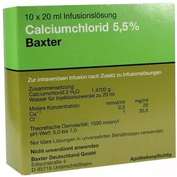 Baxter Calciumchloridlösung 5,5% Ampullen 10x20ml