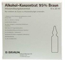 B. Braun Alkohol 95% Inf.-Lsg.Konz. (10 x 20 ml)