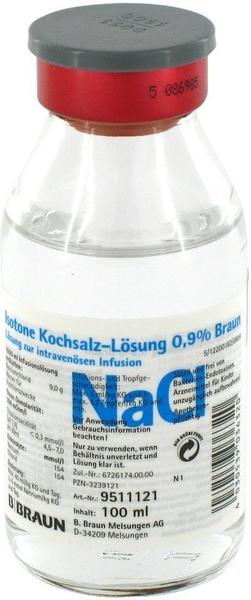 B. Braun Kochsalzloesung 0,9% Glasfl. (100 ml)