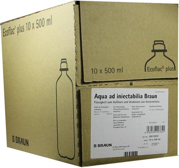 B. Braun Aqua Ad Injectabilia Ecoflac Plus 10 x 500 ml