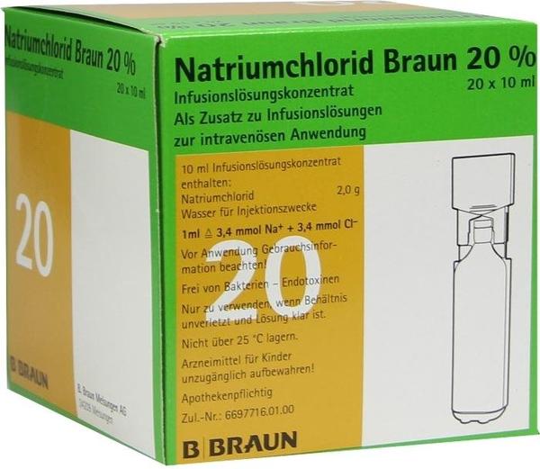 B. Braun Natriumchlorid 20% Mpc Elektrolytkonzentrat 20 x 10 ml