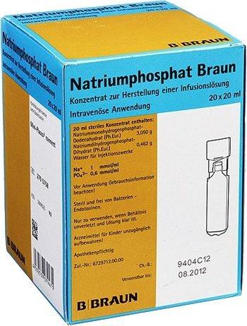 B. Braun Natriumphosphat Braun Mpc Inf.-Lsg.Konz. (20 x 20 ml)