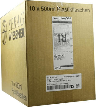 Serag-Wiessner Ringer Lösung Dab 7 Plastik (10 x 500 ml)