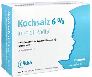 Pädia Arzneimittel Kochsalz 6% Inhalat Pädia Ampullen (60 x 4ml)