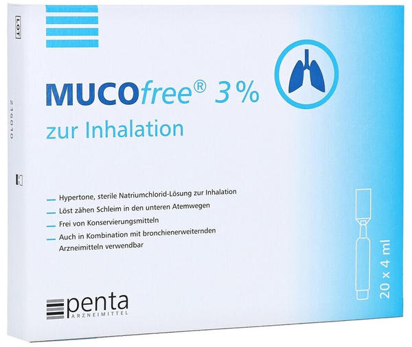 Penta Arzneimittel GmbH MUCOfree 3% zur Inhalation (20 x 4ml)