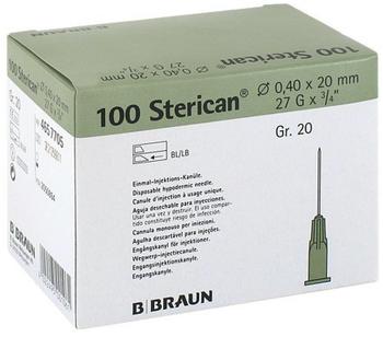 B. Braun STERICAN Kan.Luer-Lok 0,40x20mm Gr.20 grau ( 100 Stk.)