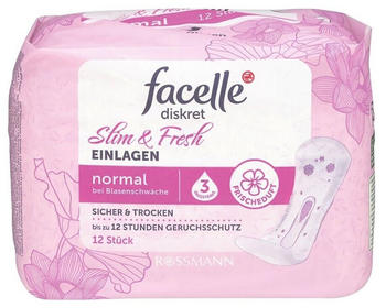 facelle Slim & Fresh Einlagen Normal (12 Stk.)