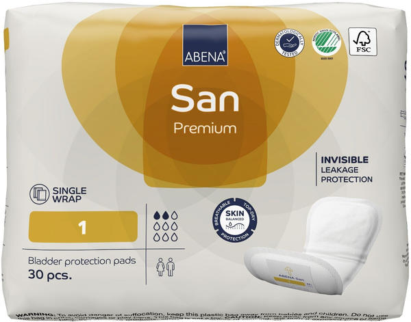 Abena San 1 Premium Einlagen (30 Stk.)
