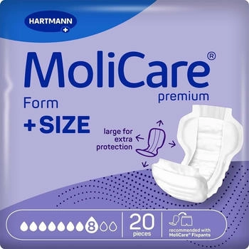 Hartmann MoliCare Premium Form +Size 8 Tropfen 25 Stk.