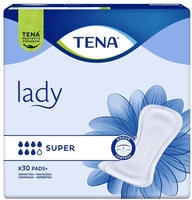 TENA Lady Super Inkontinenzeinlagen, 30 St&uuml;ck 6 x 30 = 180 St&uuml;ck