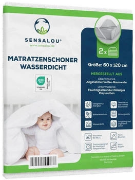 Sensalou Matratzenschoner wasserdicht 60 x 120 cm 2 Stk.