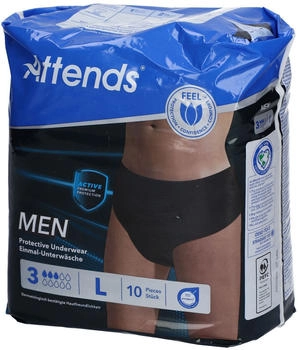 Attends Men Protective Underwear 3 L 10 Stk.