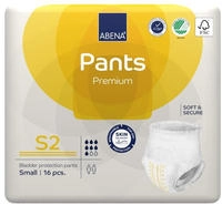 Abena Pants Premium Windelhosen Gr. S2, 1900 ml 6X16 St