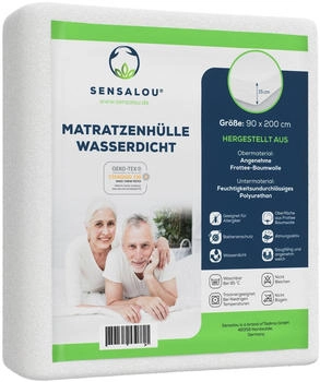 Sensalou Encasing Matratzenbezug mit Reissverschluss wasserdicht 90 x 200 x 15 cm