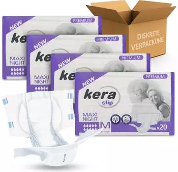 Harmony Care Kera Premium Maxi Night Inkontinenzslip Erwachsenen Windel saugstarke Windeln für Erwachsene 80 St