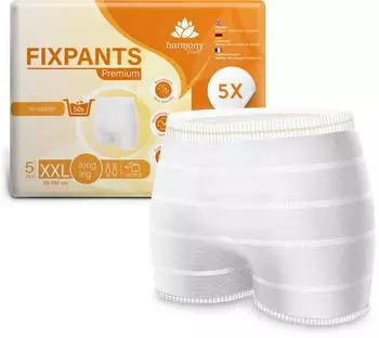 Harmony Care Harmony Care Fixpants Premium extra weiche Netzhosen bei Inkontinenz und Wochenbett Fixierhosen 5 St