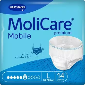 Hartmann MoliCare premium Mobile 6 Tropfen Gr&ouml;&szlig;e L 14 St&uuml;ck