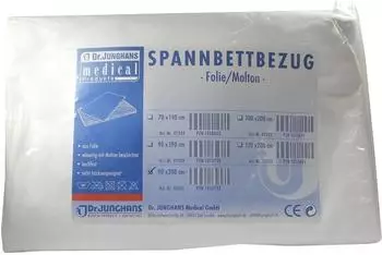 Dr. Junghans Medical Molton Spannbettbezug 90 x 200 cm M.Folie