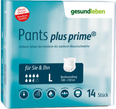 Gehe GESUND LEBEN Pants plus prime Gr. L (4 x 14 Stk.)