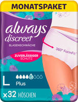 Always Discreet Plus Inkontinenzh&ouml;schen, 7 Tropfen 8001090959614 , 1 Monatsbox = 4