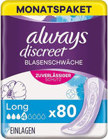Always Discreet Inkontinenz-Einlagen Long Monatspaket bei Blasenschw&auml;che, 80