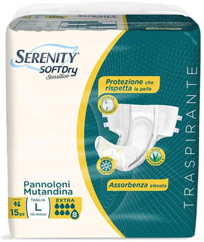 Serenity Sensitive Extra Soft Dry L Pantie Pads (15 pcs)