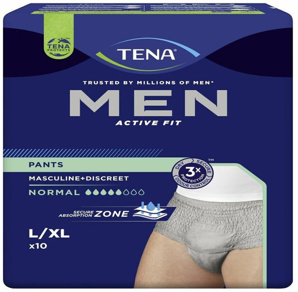 Tena Men Active Fit Pants Normal grau Gr. L/XL (10 Stk.)